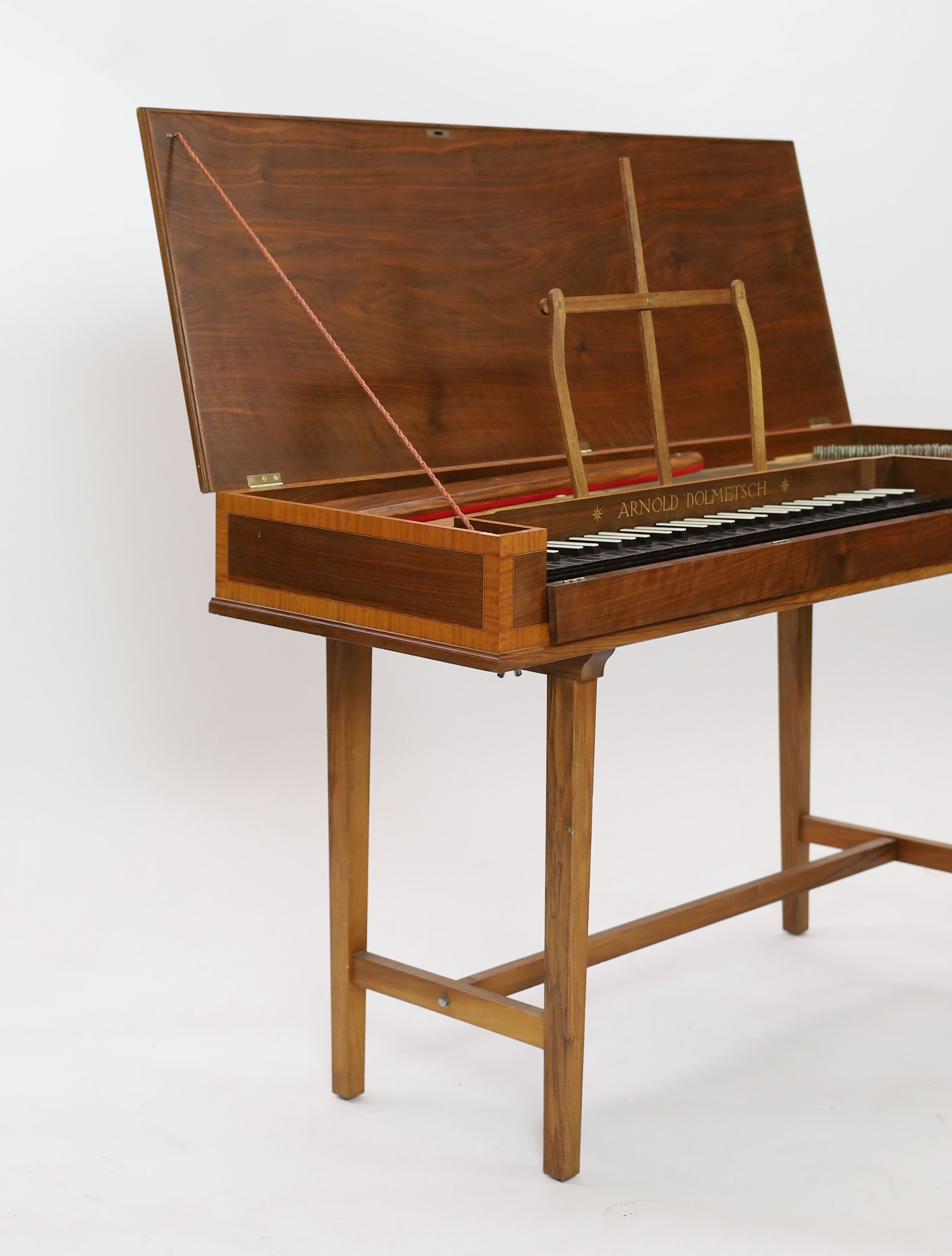 An Arnold Dolmetsch of Haslemere clavichord, width 128cm depth 44cm height 76cm